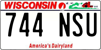 WI license plate 744NSU