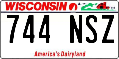 WI license plate 744NSZ