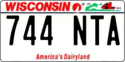 WI license plate 744NTA