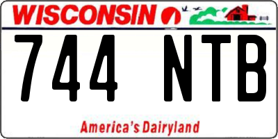 WI license plate 744NTB