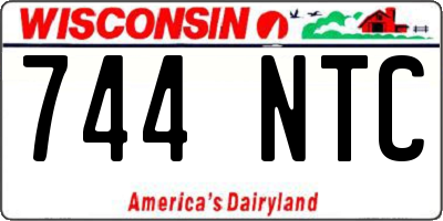 WI license plate 744NTC