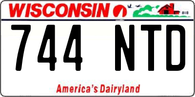WI license plate 744NTD
