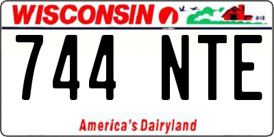 WI license plate 744NTE