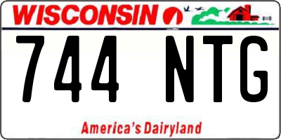 WI license plate 744NTG