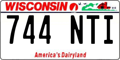 WI license plate 744NTI
