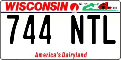 WI license plate 744NTL