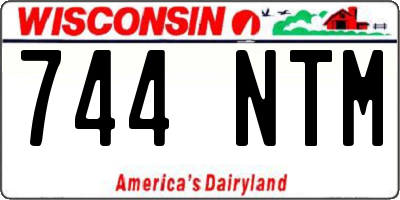 WI license plate 744NTM