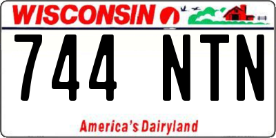 WI license plate 744NTN