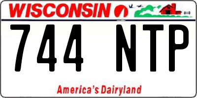 WI license plate 744NTP