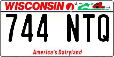 WI license plate 744NTQ