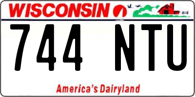 WI license plate 744NTU