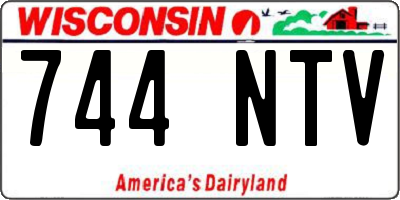 WI license plate 744NTV