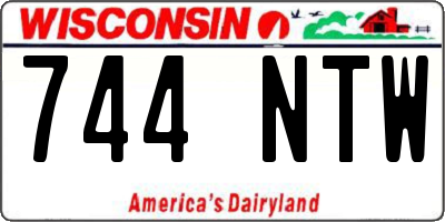 WI license plate 744NTW
