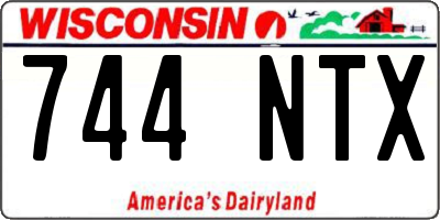 WI license plate 744NTX