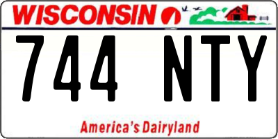 WI license plate 744NTY