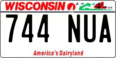 WI license plate 744NUA