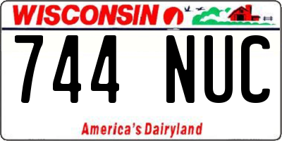 WI license plate 744NUC