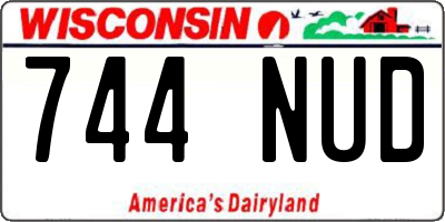 WI license plate 744NUD