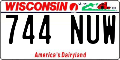 WI license plate 744NUW