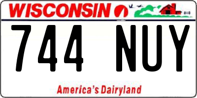 WI license plate 744NUY