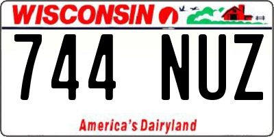 WI license plate 744NUZ