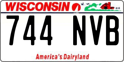 WI license plate 744NVB