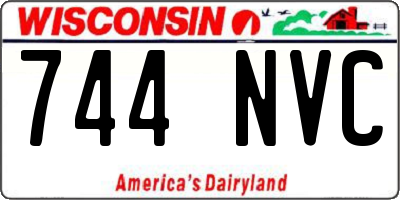 WI license plate 744NVC