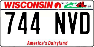 WI license plate 744NVD