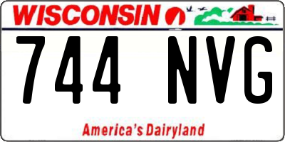 WI license plate 744NVG