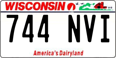 WI license plate 744NVI