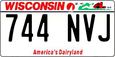 WI license plate 744NVJ
