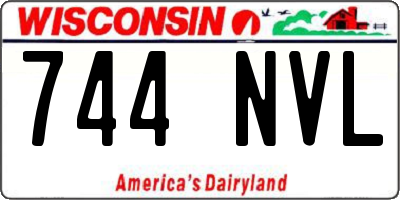 WI license plate 744NVL