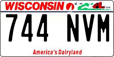 WI license plate 744NVM