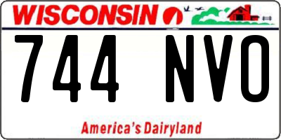 WI license plate 744NVO