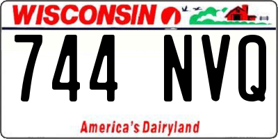 WI license plate 744NVQ
