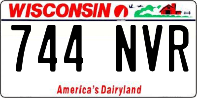 WI license plate 744NVR
