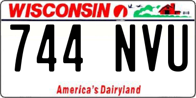WI license plate 744NVU