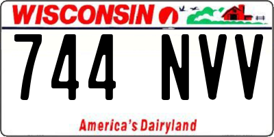 WI license plate 744NVV
