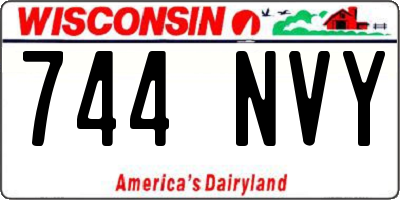 WI license plate 744NVY