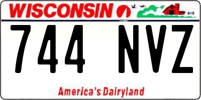 WI license plate 744NVZ