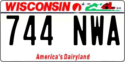WI license plate 744NWA