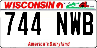 WI license plate 744NWB