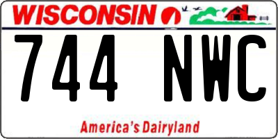 WI license plate 744NWC
