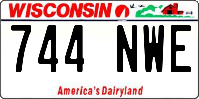 WI license plate 744NWE