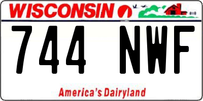 WI license plate 744NWF