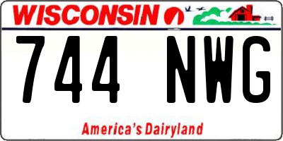 WI license plate 744NWG