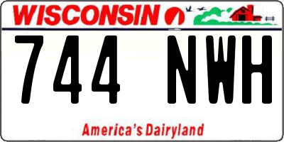 WI license plate 744NWH
