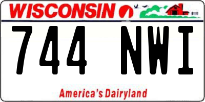 WI license plate 744NWI