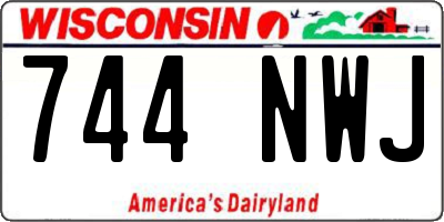 WI license plate 744NWJ
