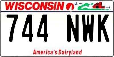WI license plate 744NWK